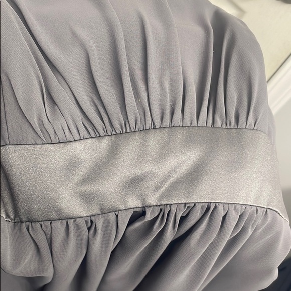 Alfred Angelo Gray Ruched Halter Formal Dress - Picture 12 of 12